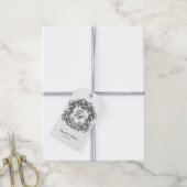 Elegantes Monogram Wappen Wedding Bridesmaid Geschenkanhänger (Mit Garn)