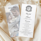 Elegantes Monogram Wappen Wedding Foto Programm
