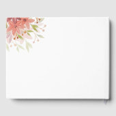 Elegantes Monogram Watercolor Blume Gästebuch (Rückseite)