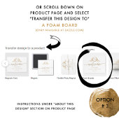 Elegantes Monogram Wedding Welcome Sign in Gold Poster