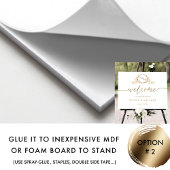 Elegantes Monogram Wedding Welcome Sign in Gold Poster