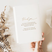 Elegantes Monogram White Gold Wedding Folded Progr