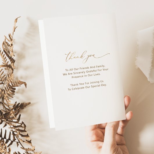 Elegantes Monogram White Gold Wedding Folded Progr