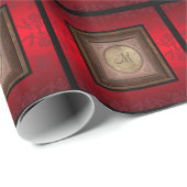 Elegantes Monogram Wrapping Paper Geschenkpapier (Rolleneckpunkt)