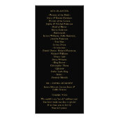 Elegantes Monogram Wreath Wedding Programm (Hinten)