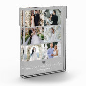 Elegantes Monogramm 6 Fotos Collage Valentinsgesch (Links)