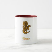 Elegantes Monogramm Anfangsbuchstabe C Gold Pfings Tasse (Zentrum)