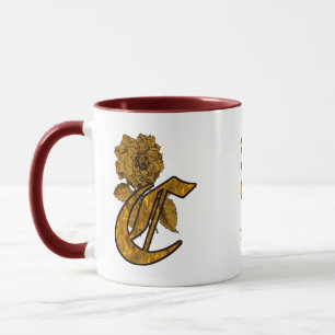 Elegantes Monogramm Anfangsbuchstabe C Gold Pfings Tasse