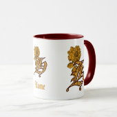 Elegantes Monogramm Anfangsbuchstabe H Gold-Pfings Tasse (VorderseiteRechts)