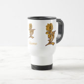 Elegantes Monogramm Anfangsbuchstabe L Gold-Pfings Reisebecher (VorderseiteRechts)