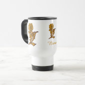 Elegantes Monogramm Anfangsbuchstabe L Gold-Pfings Reisebecher (Vorderseite Links)