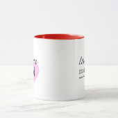 Elegantes Monogramm Anfangsbuchstabe Liebe dich, w Tasse (Zentrum)