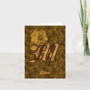 Elegantes Monogramm Anfangsbuchstabe M Gold Pfings