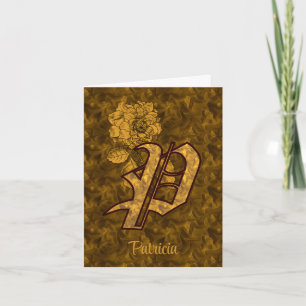 Elegantes Monogramm Anfangsbuchstabe P Gold Pfings