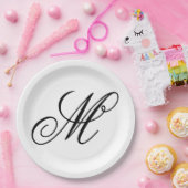 Elegantes Monogramm Anfangsbuchstabe Pappteller (Party)