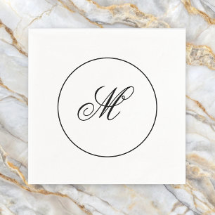 Elegantes Monogramm Anfangsbuchstabe  Serviette