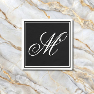 Elegantes Monogramm Anfangsbuchstabe Serviette