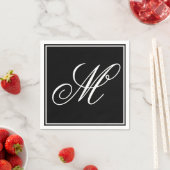 Elegantes Monogramm Anfangsbuchstabe Serviette (Beispiel)