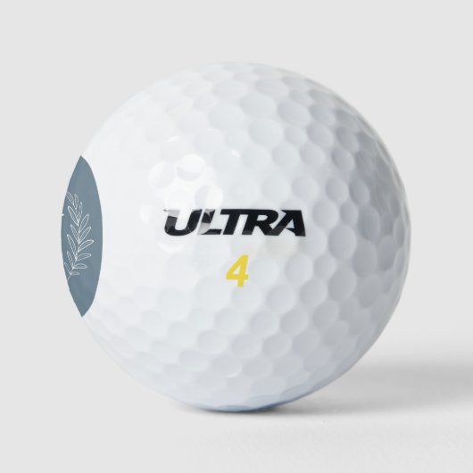 Elegantes Monogramm Anfangsbuchstabe Staubblau Golfball (Logo)