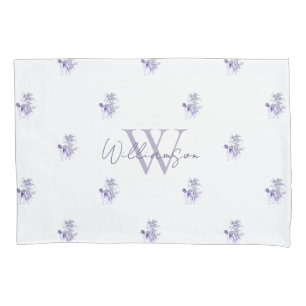 Elegantes Monogramm Antique Blau Hund Kissenbezug