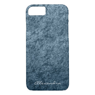 Elegantes Monogramm-aquamariner Aqua-Blau-Samt Case-Mate iPhone Hülle