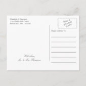 Elegantes Monogramm, Aquamariner Scallop Beach Sav Ankündigungspostkarte (Rückseite)