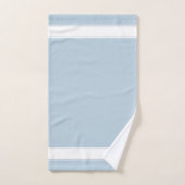 Elegantes Monogramm auf White & Wondrous Blue Badhandtuch Set (Handtuch)