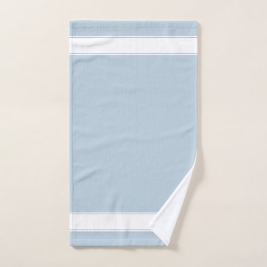 Elegantes Monogramm auf White & Wondrous Blue Badhandtuch Set (Handtuch)