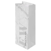 Elegantes Monogramm aus einfachem Marmorstein Geschenktüte Für Weinflaschen (Rückseite Schrägansicht)