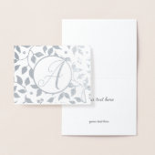 Elegantes Monogramm aus Gold oder Silber Folienkarte (Anzeige)