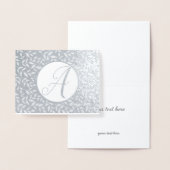 Elegantes Monogramm aus Gold oder Silber Folienkarte (Anzeige)