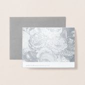 Elegantes Monogramm aus Gold oder Silber-Rose Folienkarte (Rückseite mit Umschlag)