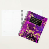 Elegantes Monogramm aus Lila und Goldgalaxie-Marmo Planer (Anzeige)