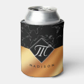 Elegantes Monogramm aus schwarzem Marmor und Kupfe Dosenkühler (Kanne Vorderseite)