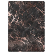 Elegantes Monogramm aus schwarzer Rose Klemmbrett (Rückseite)