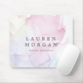 elegantes Monogramm aus transparenter Seide Mousepad (Mit Mouse)