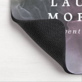 elegantes Monogramm aus transparenter Seide Mousepad (Ecke)