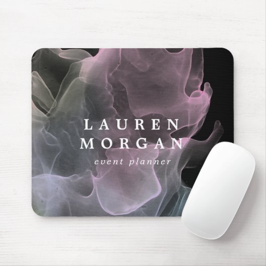 elegantes Monogramm aus transparenter Seide Mousepad (Mit Mouse)