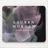 elegantes Monogramm aus transparenter Seide Mousepad (Vorne)