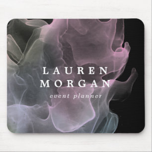 elegantes Monogramm aus transparenter Seide Mousepad