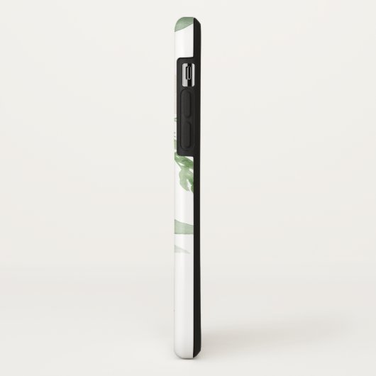 Elegantes Monogramm aus Weiß und Grün Case-Mate iPhone Hülle (Hinten/Links)