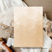 Elegantes Monogramm Beige Creme Watercolor Hochzei Einladung