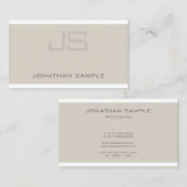 Elegantes Monogramm Beruflich Modernes Design Schl Visitenkarte (Vorne/Hinten)