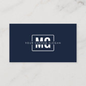 Elegantes Monogramm Beruflich Modernes Minimalisti Visitenkarte (Rückseite)