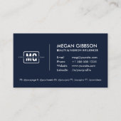 Elegantes Monogramm Beruflich Modernes Minimalisti Visitenkarte (Vorderseite)