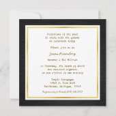 Elegantes Monogramm Black & Gold Bat mitzvah Einladung (Rückseite)
