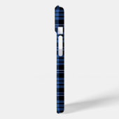 Elegantes Monogramm Blau Kariert Case-Mate iPhone Hülle (Rückseite / Links)