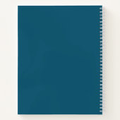 Elegantes Monogramm Blau Notizblock (Rückseite)