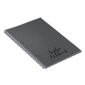 Elegantes Monogramm-Blumenmuster personalisierter Notizblock (Rechte Seite)