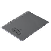 Elegantes Monogramm-Blumenmuster personalisierter Notizblock (Linke Seite)